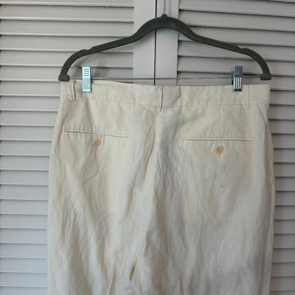 NWT Polo Ralph Lauren cream pants men's 32x32 linen silk *has flaw* - Picture 6 of 13